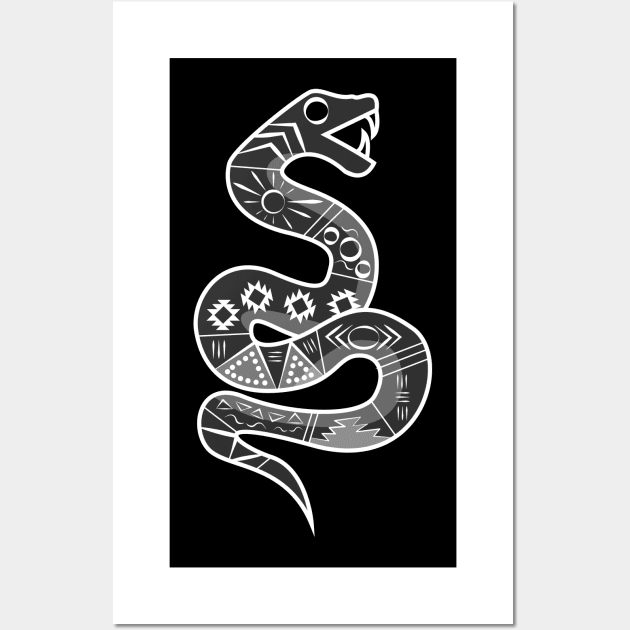 Mexican Aztec Snake Design Wall Art by JDP Designs